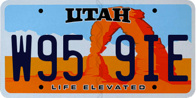 UT license plate W959IE