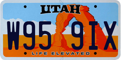 UT license plate W959IX
