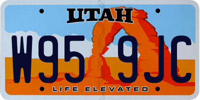 UT license plate W959JC