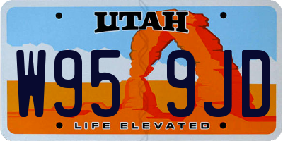 UT license plate W959JD