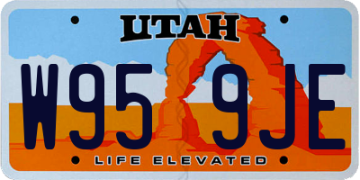 UT license plate W959JE