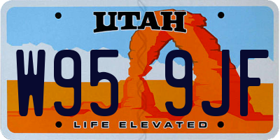 UT license plate W959JF