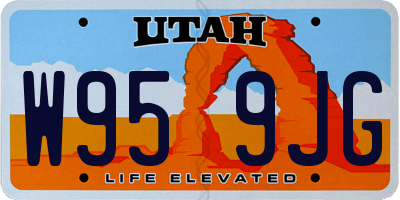UT license plate W959JG