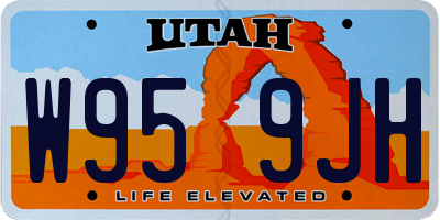 UT license plate W959JH