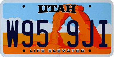 UT license plate W959JI