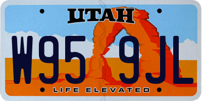 UT license plate W959JL