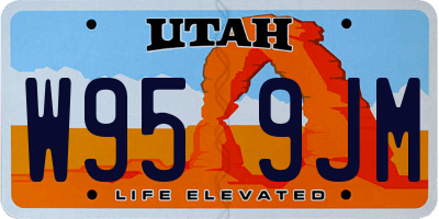 UT license plate W959JM