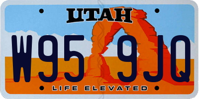 UT license plate W959JQ