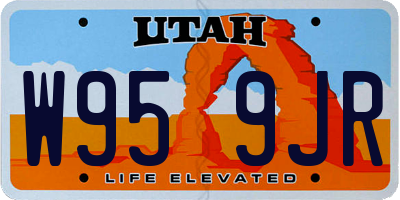 UT license plate W959JR