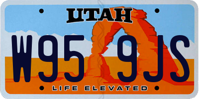 UT license plate W959JS