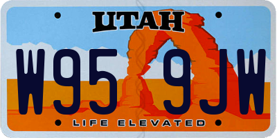 UT license plate W959JW