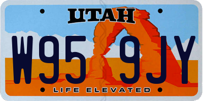 UT license plate W959JY