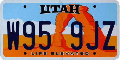 UT license plate W959JZ