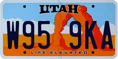 UT license plate W959KA