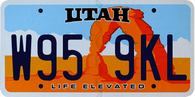 UT license plate W959KL