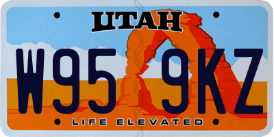 UT license plate W959KZ