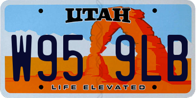 UT license plate W959LB