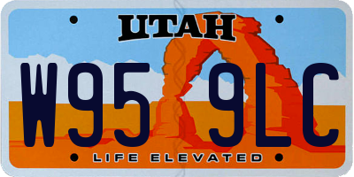 UT license plate W959LC