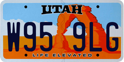 UT license plate W959LG