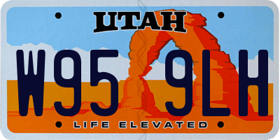 UT license plate W959LH