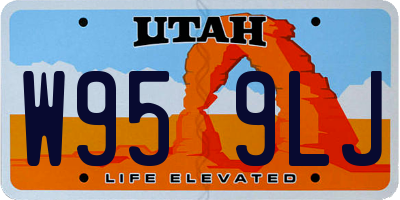 UT license plate W959LJ
