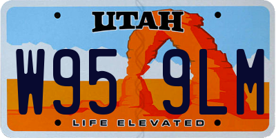 UT license plate W959LM