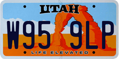 UT license plate W959LP