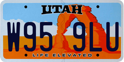 UT license plate W959LU