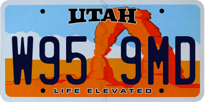 UT license plate W959MD