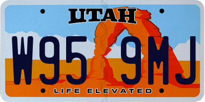 UT license plate W959MJ