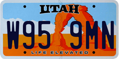 UT license plate W959MN