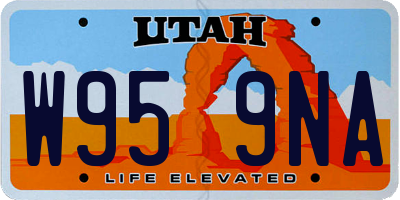 UT license plate W959NA