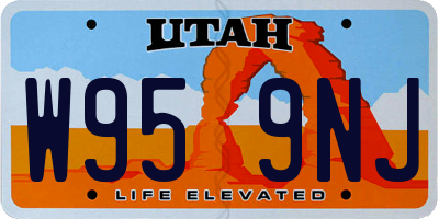 UT license plate W959NJ