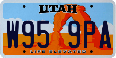UT license plate W959PA