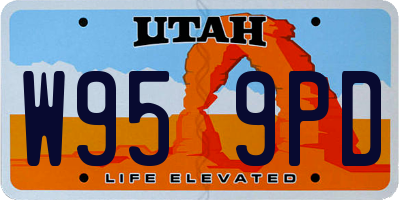 UT license plate W959PD