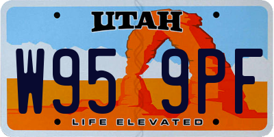 UT license plate W959PF