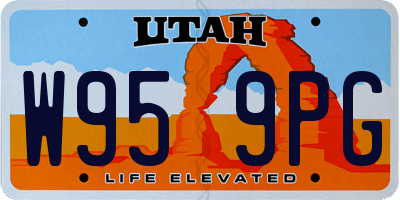 UT license plate W959PG