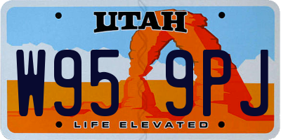 UT license plate W959PJ