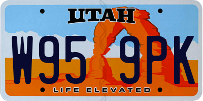 UT license plate W959PK