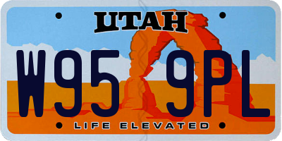 UT license plate W959PL