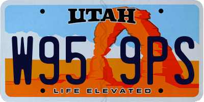 UT license plate W959PS