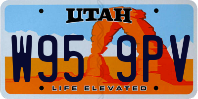 UT license plate W959PV