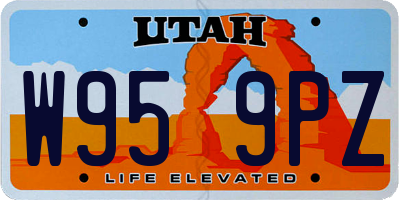 UT license plate W959PZ