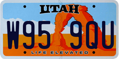 UT license plate W959QU