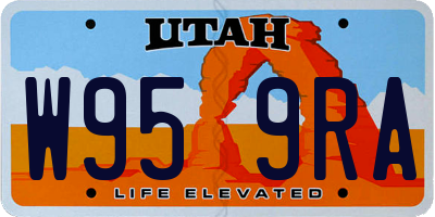 UT license plate W959RA