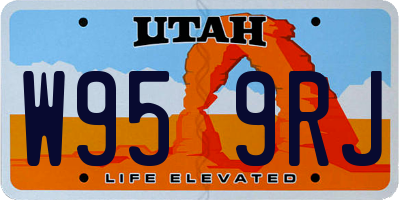 UT license plate W959RJ