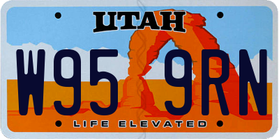 UT license plate W959RN