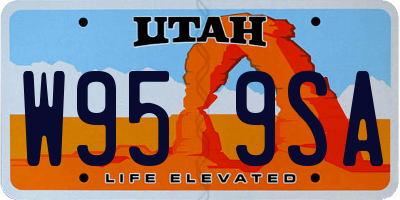 UT license plate W959SA