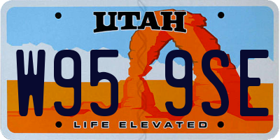 UT license plate W959SE