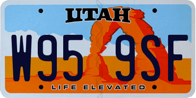 UT license plate W959SF